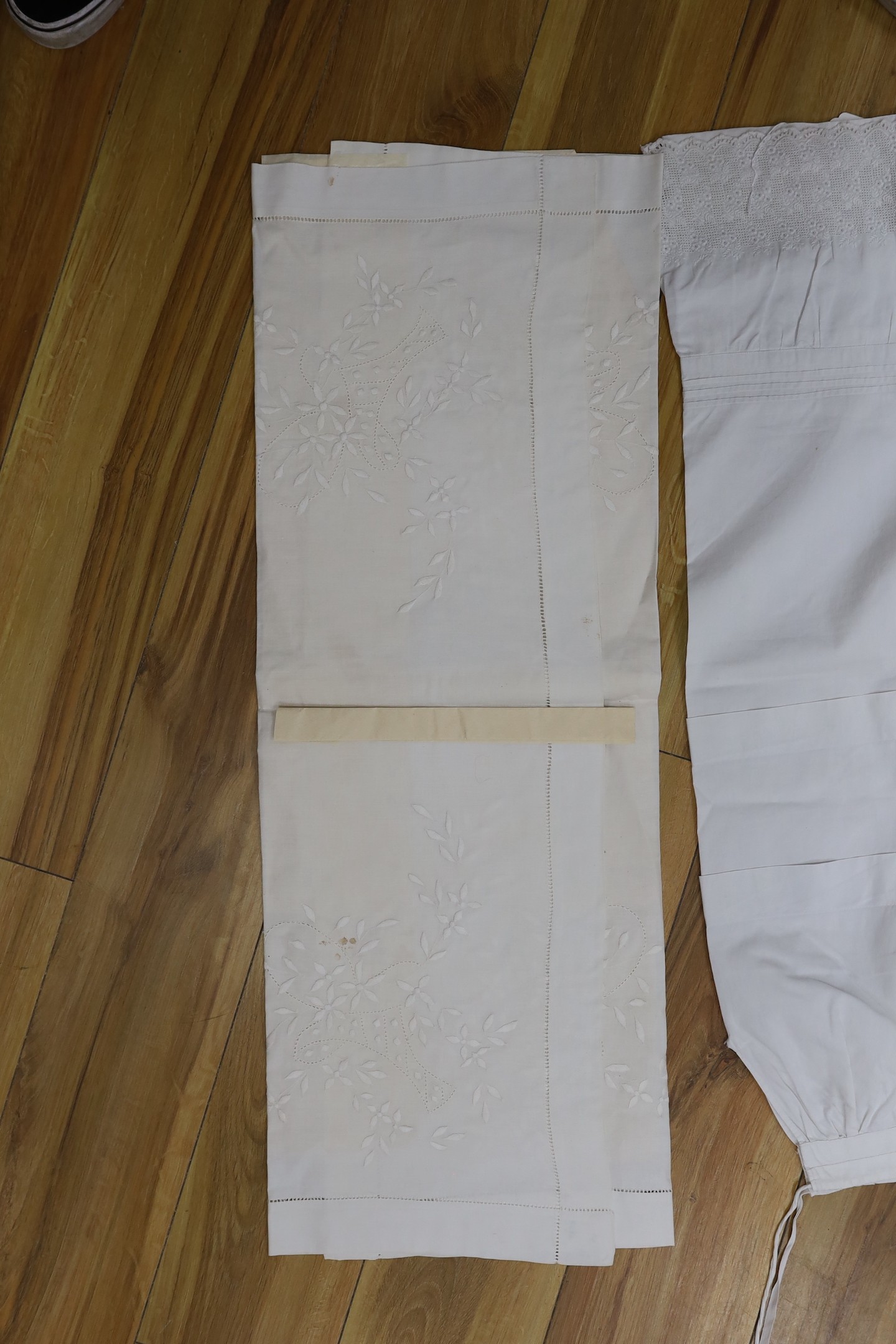 A selection of Edwardian linen undergarments